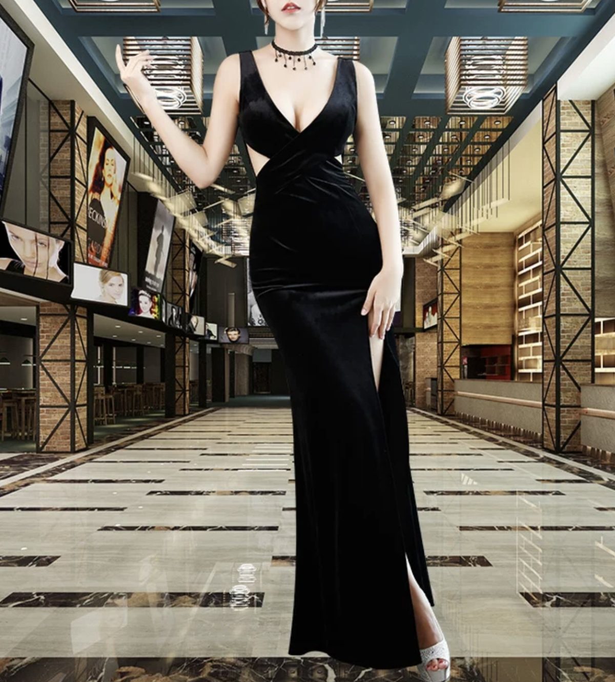 Pleuche Evening dress NO.2 – Seedling
