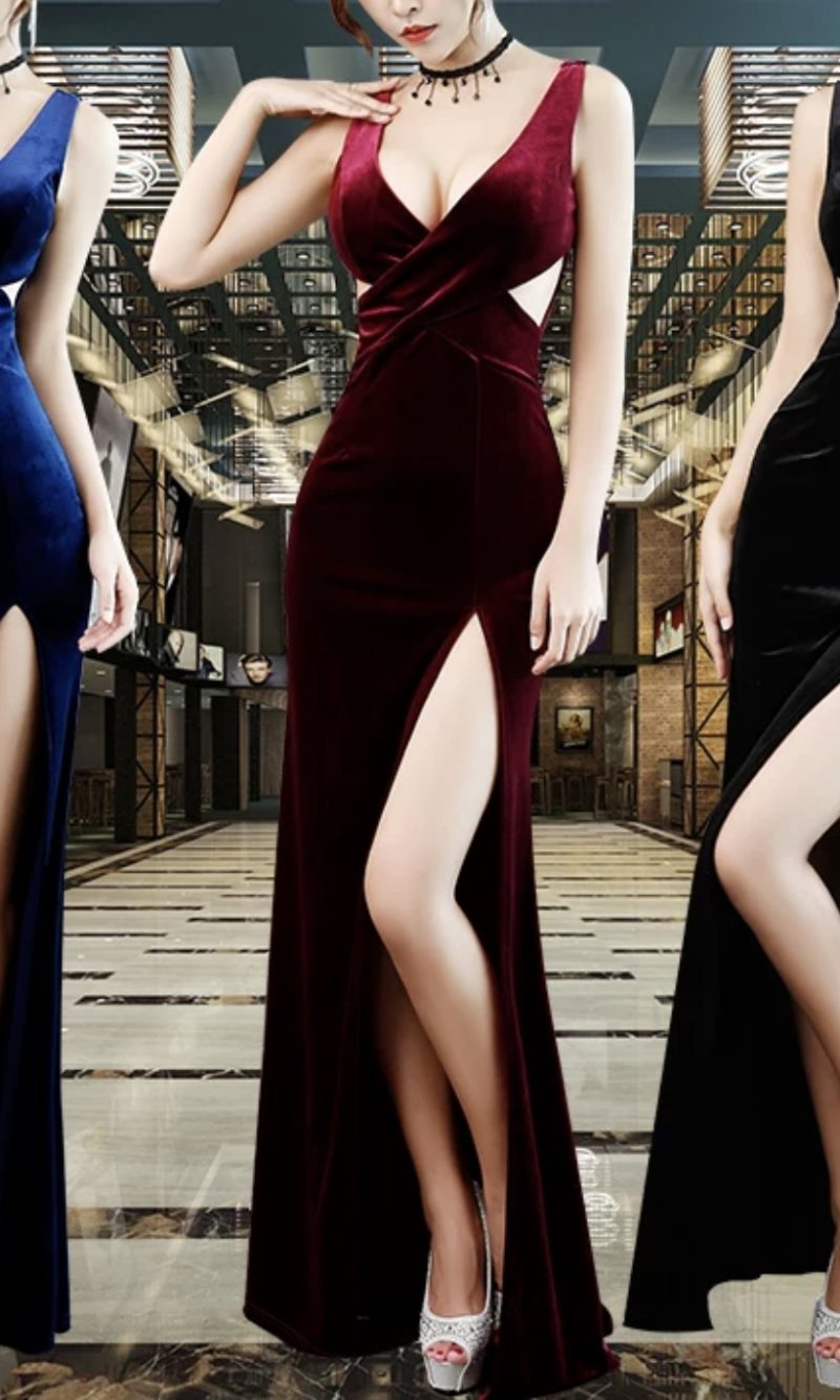 Pleuche Evening dress NO.2